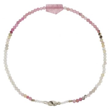 Margaret Solow: Bracelet, SS Clasp, Tourmaline w/ Trapezoid Center Stone