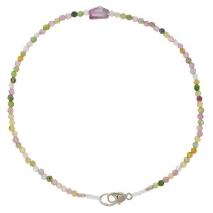 Margaret Solow: Bracelet, SS Clasp, Watermelon Tourmaline