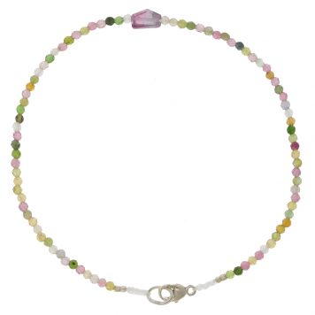 Margaret Solow: Bracelet, SS Clasp, Watermelon Tourmaline