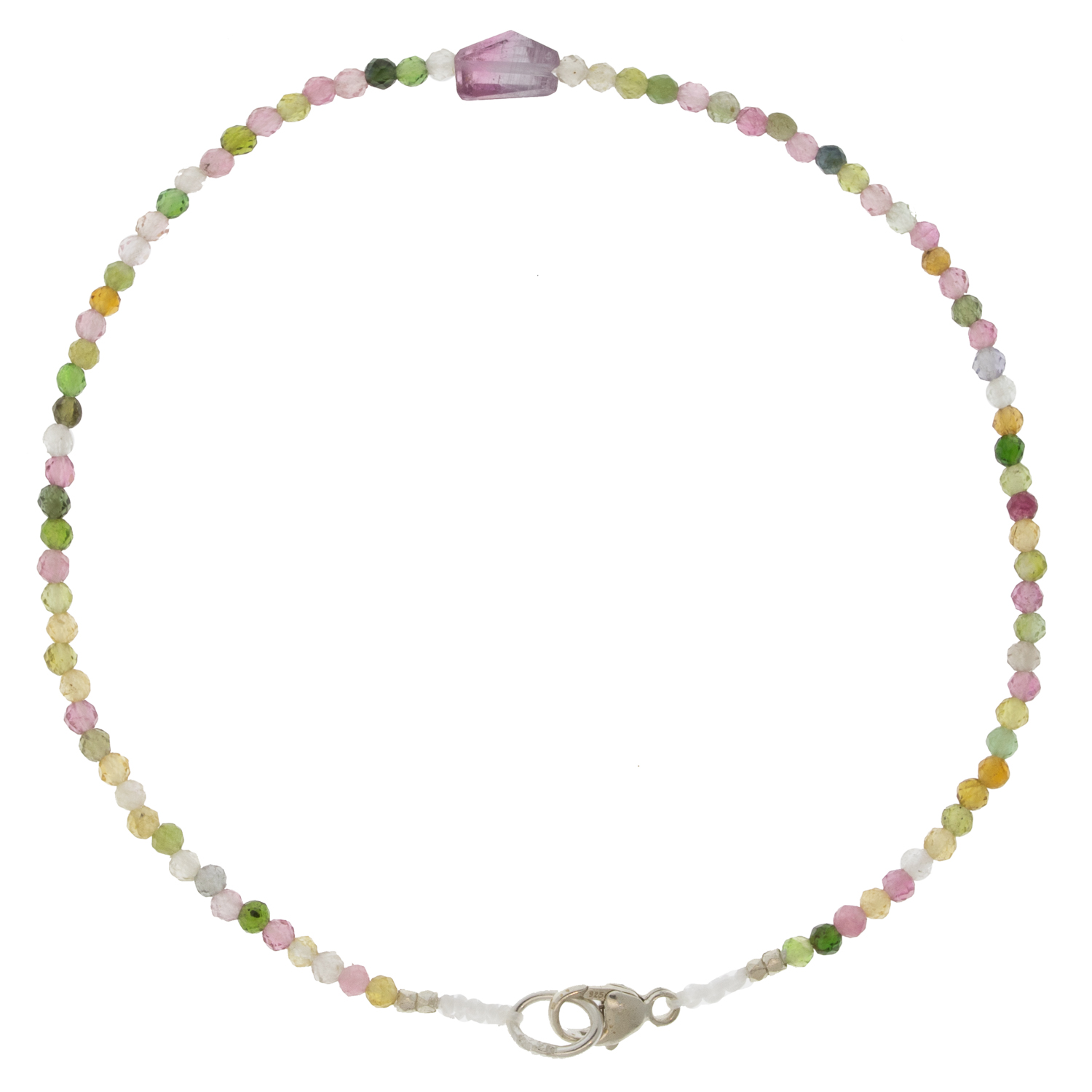 Margaret Solow: Bracelet, SS Clasp, Watermelon Tourmaline