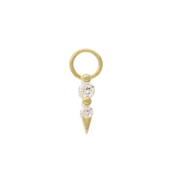 Three Stories Jewelry: Small Sari Dagger Charm, .1 TCW SINGLE
