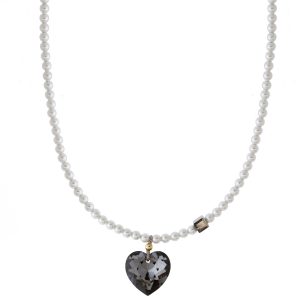Abacus Row: Big Heart Necklace, Moonstruck