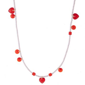 Abacus Row: Confetti Necklace, Amour - Adjustable