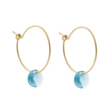 Abacus Row: Small Petal Earrings - Blue Star