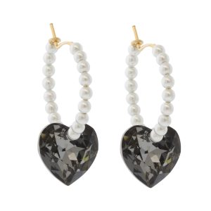 Abacus Row: Big Heart Earrings, Moonstruck