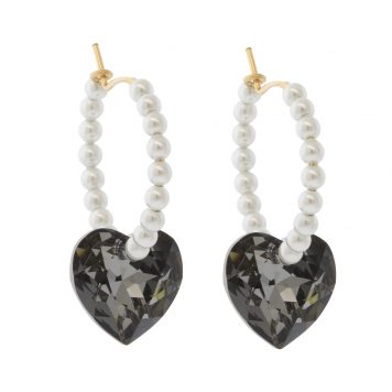 Abacus Row: Big Heart Earrings, Moonstruck