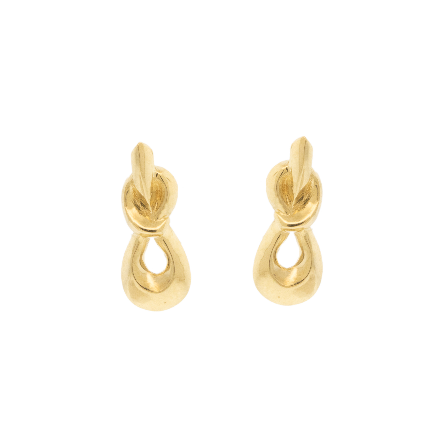 Lizzie Mandler: Mini Infinity Knot studs 18K,PAIR