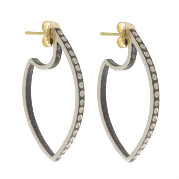 Rene Escobar: SS earrings set with 0.35CT in WH diamonds and 18k YG post