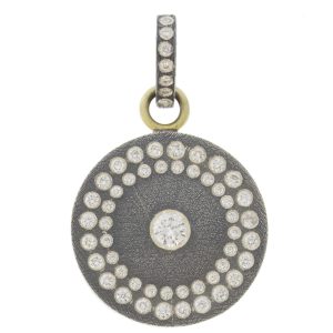 Rene Escobar: SS pendant set with 0.70CT in WH diamonds and SS bail.
