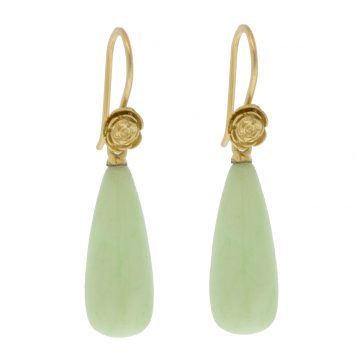 Hannah Blount: Chrysoprase Garden Earrings, 14k YG