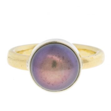 LuLu: Cleo Ring, Peacock Pearl, Size 7