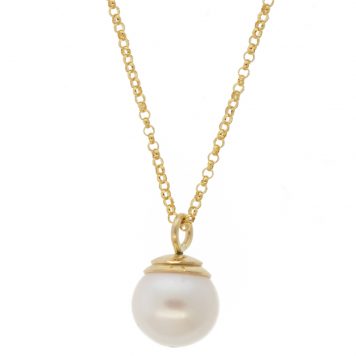 Lulu: Cleo Necklace, White Pearl