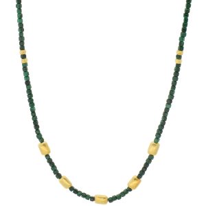 Lulu: Lhasa Necklace, Malachite 16.25-18.25