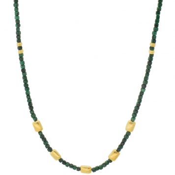 Lulu: Lhasa Necklace, Malachite 16.25-18.25