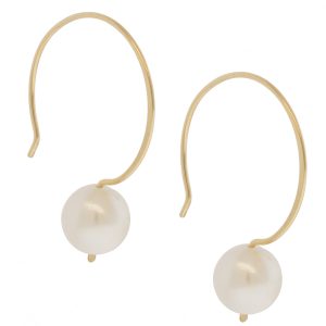 Lulu: Cleo Earrings, White Pearl