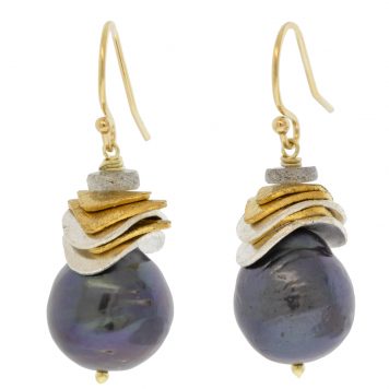 LuLu: Rio Earrings, Peacock Pearl, Large