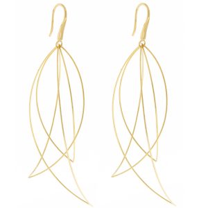 Lana:MULTI CURVED WIRE MARQUIS LA BANGLE HOOPS- 3.5” DROP