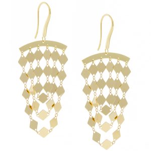 Lana:LASER KITE SMALL CASCADE EARRINGS -2.45” DROP YG