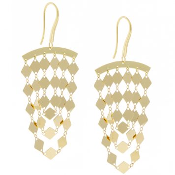 Lana:LASER KITE SMALL CASCADE EARRINGS -2.45” DROP YG
