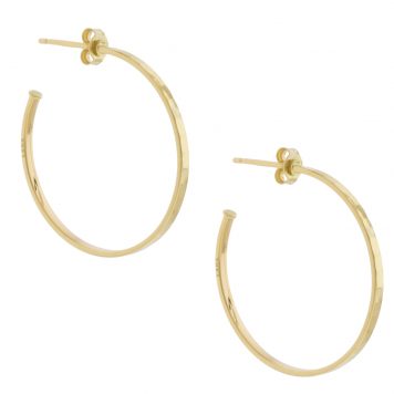 Lana :33MM HOLLOW FLASH TEXTURED HOOPS