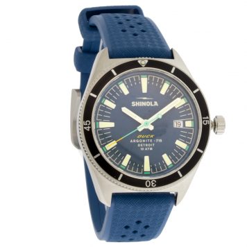 Shinola: Watch, Duck, 3HD 40mm, Blue Rubber Strap