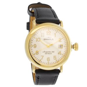 Shinola: Watch, RUNWELL, 3HD 36mm, Black Leather strap