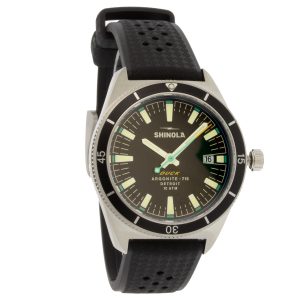 Shinola: Watch, Duck, 3HD 40mm, Black Rubber Strap