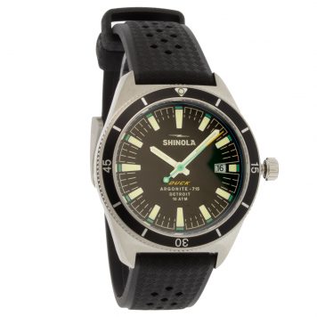 Shinola: Watch, Duck, 3HD 40mm, Black Rubber Strap