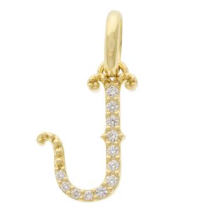 Mizuki:18k Yellow Charm Monogram letter dia(upto 0.3ct) J