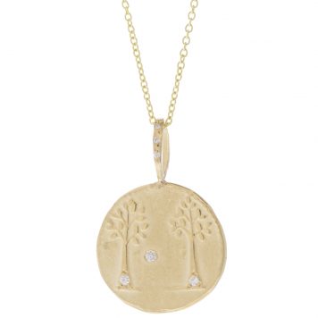 Robin Haley: Artifact Necklace, Life Partnership, 14k, Gold/Diam Bail, 16-18"