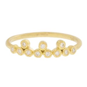 Yasuko Azuma: Ring, 11-Bezel Ring 0.11ct diamonds, 18k gold, size 6.5