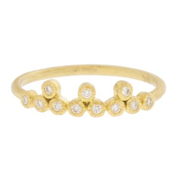 Yasuko Azuma: Ring, 11-Bezel Ring 0.11ct diamonds, 18k gold, size 6.5