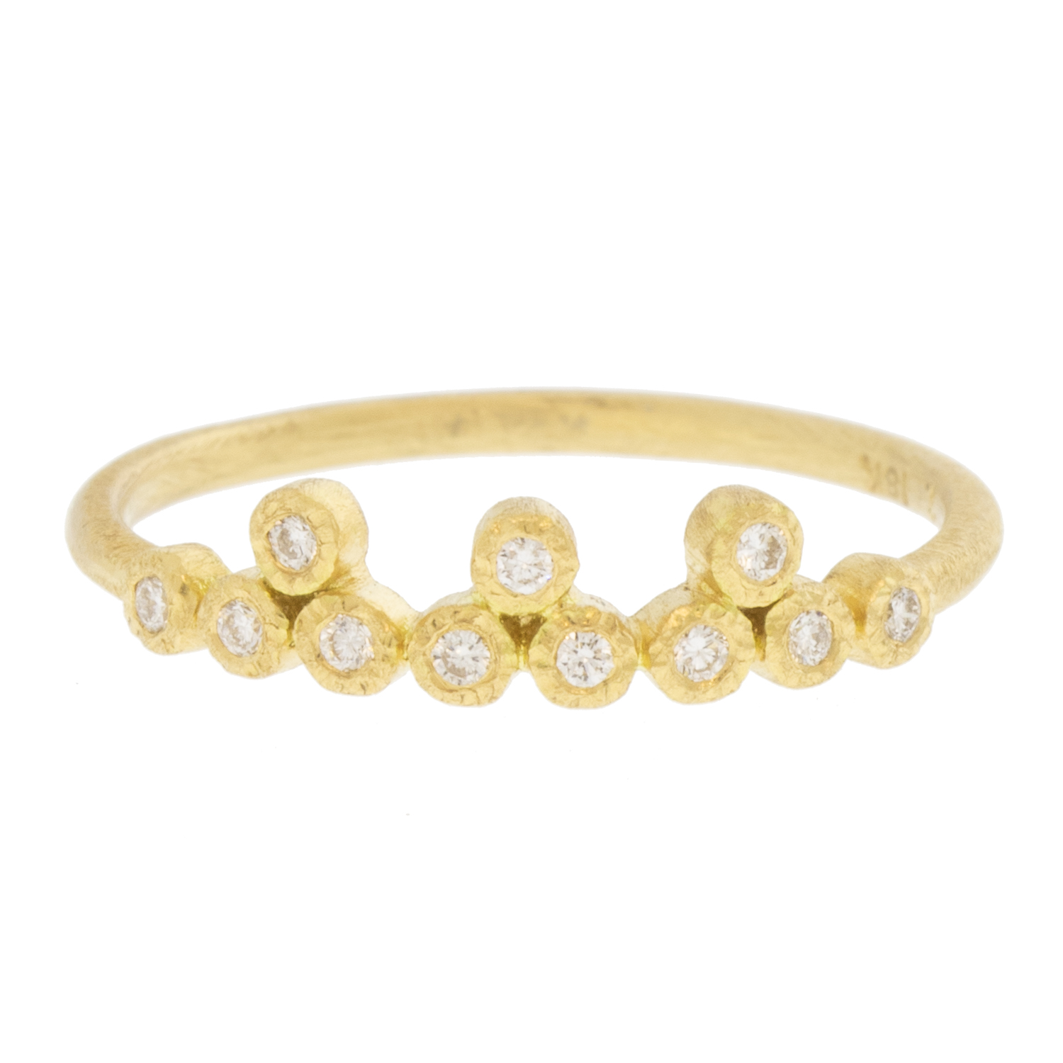 Yasuko Azuma: Ring, 11-Bezel Ring 0.11ct diamonds, 18k gold, size 6.5