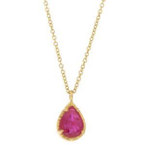 Yasuko Azuma: Necklace, Ruby, approx 1.2 ct, 18k, 17"
