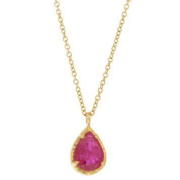 Yasuko Azuma: Necklace, Ruby, approx 1.2 ct, 18k, 17"
