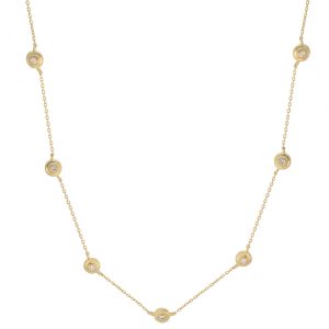 Campbell + Charlotte: Evolve Station Necklace, Diamond, 14k Gold