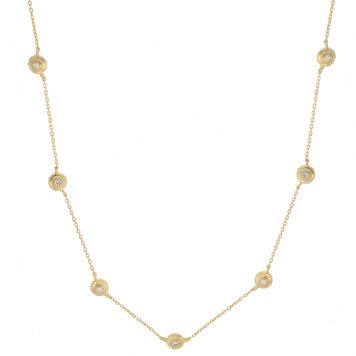Campbell + Charlotte: Evolve Station Necklace, Diamond, 14k Gold