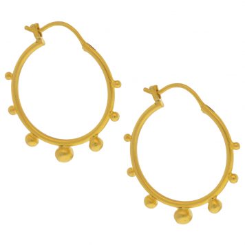 Jane Diaz: Medium Hoops with Graduated Dots