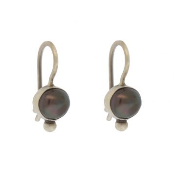 Jane Diaz: Simple Pearl Drop with Granulation, Grey Pearl