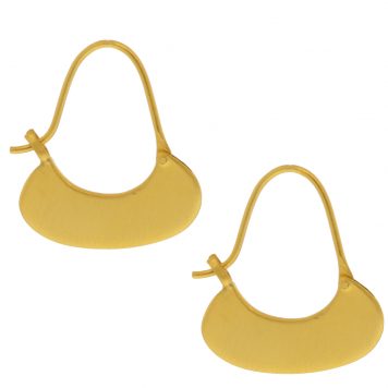 Jane Diaz: 'Pocketbook' Hoop Earring, Gold Plate