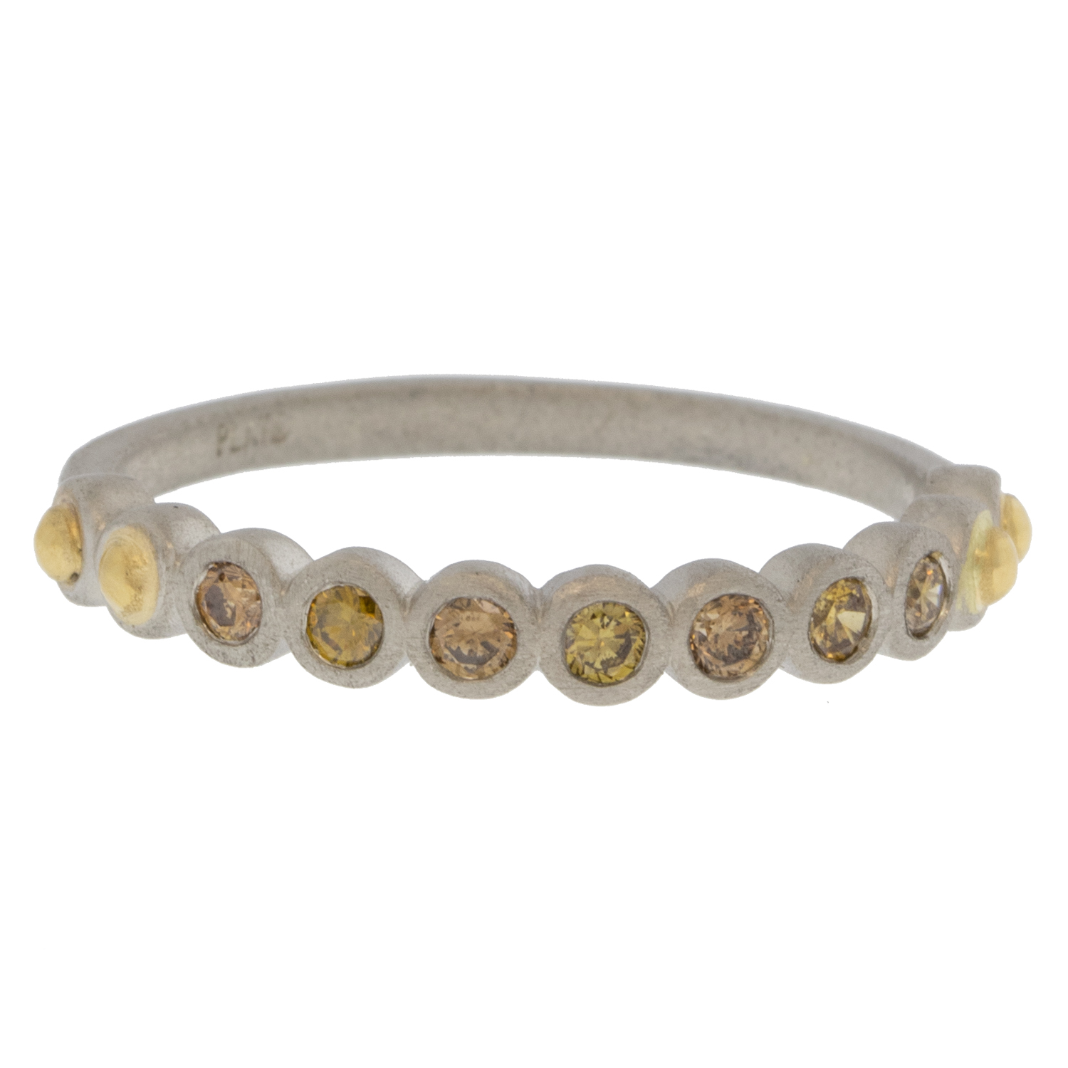 Alison Shiboski:Fancy Colour Diamond stacking ring,Platinum,18k 0.20 tcw