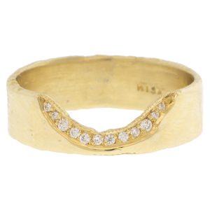 Misa Jewelry: Canyon Ring,14k yg,0.081cts(>sz 9 is $ 3100)