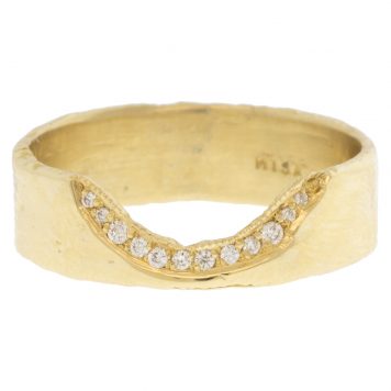Misa Jewelry: Canyon Ring,14k yg,0.081cts(>sz 9 is $ 3100)