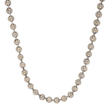 Jane Diaz: Tiny Disc Chain Necklace in SS