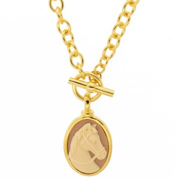 Catherine Canino: Classic Cameo Cable Necklace, 17" - Siena Equestrian