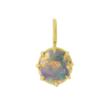 Erin Cuff: 18K YG Blue Lightning Ridge Opal Pendant. 0.83ct