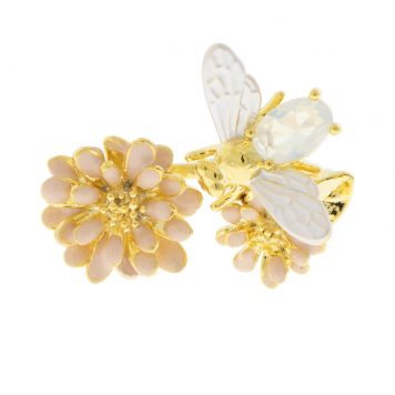 Tai: Bee & Flower Open Ring