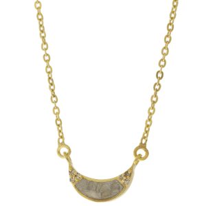 Shana Gulati:NOORPUR Pendant necklaceSliced raw uncut diamonds, White Resin, Pave champagne diamonds, Vermeil 18K