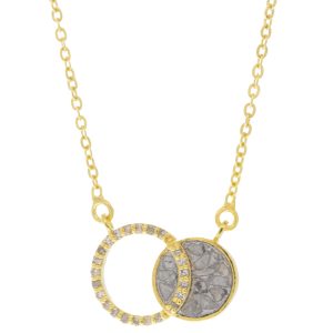 Shana Gulati:Tiid Pendant-Sliced raw uncut diamonds, resin, Pave champagne diamonds, Vermeil 18K