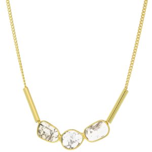 Shana Gulati: Anshoo Necklace-Sliced raw uncut diamonds, Vermeil 18K gold